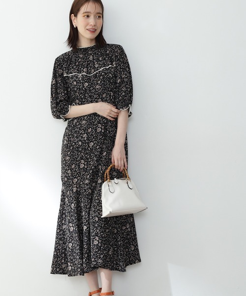 フローラルプリントワンピース ワンピース N N Natural Beauty Basic エヌエヌナチュラルビューティーベーシック のファッション Natural Basic エヌエヌナチュラルビューティーベーシック のワンピース フローラルプリントワンピース 166 を