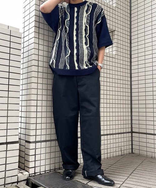 kutir(クティール)の「クラシックデザイン3D半袖ニット(ポロシャツ・メンズ・ブラック系/ベージュ系/グリーン系/ネイビー系・MEDIUM/LARGE)」の6枚目の写真