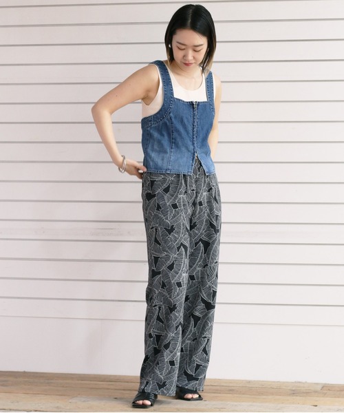cepo（セポ）の「デニムビスチェ　セットアップ可能（ベスト・レディース・オフホワイト/ブルー系2/ブルー系3・M）」の9枚目の写真