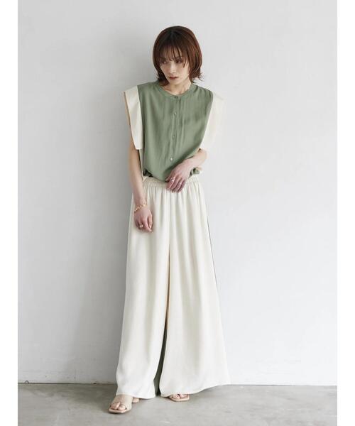 rem closet（レムクローゼット）の「バイカラー2wayスカンツ（その他パンツ・レディース・ミント・FREE）」の4枚目の写真