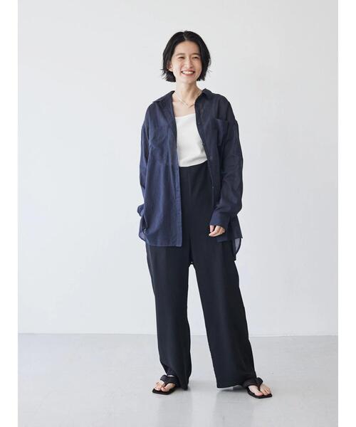 AMERICAN HOLIC（アメリカンホリック）の「インドコットンボイルシャツ（シャツ/ブラウス・レディース・ストライプ/ライトイエロー/ブラウン/オフホワイト/その他5/ネイビー・M/L）」の11枚目の写真