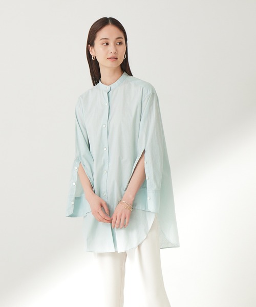 qualite(カリテ)の「ローンスタンドシャツ(シャツ/ブラウス・レディース・ライトブルー/オフホワイト・フリー)」の15枚目の写真