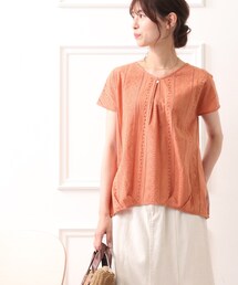 DRESKIP | フロント刺繍レースプルオーバー(Tシャツ/カットソー)