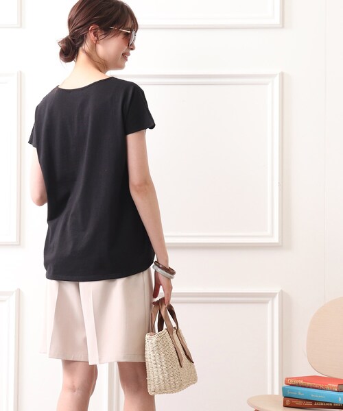 DRESKIP（ドレスキップ）の「◆フロント刺繍レースプルオーバー（Tシャツ/カットソー・レディース・ライトブルー/ブラック/オフホワイト/ライトオレンジ系・02/03/04）」の12枚目の写真