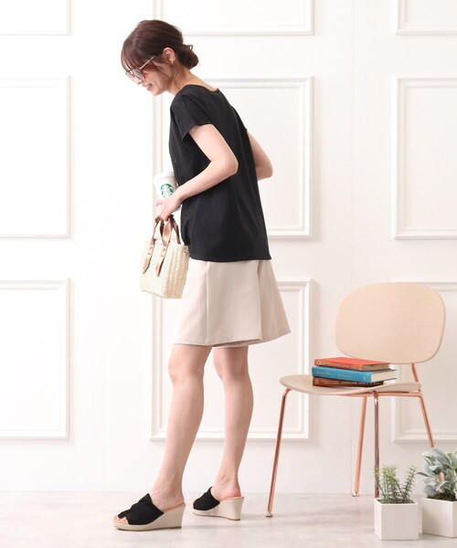 DRESKIP（ドレスキップ）の「◆フロント刺繍レースプルオーバー（Tシャツ/カットソー・レディース・ライトブルー/ブラック/オフホワイト/ライトオレンジ系・02/03/04）」の15枚目の写真