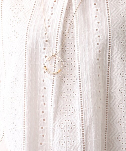 DRESKIP（ドレスキップ）の「◆フロント刺繍レースプルオーバー（Tシャツ/カットソー・レディース・ライトブルー/ブラック/オフホワイト/ライトオレンジ系・02/03/04）」の18枚目の写真