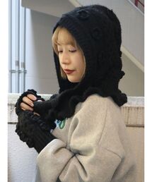 merry jenny | おはなニットバラクラバ(ニットキャップ/ビーニー)