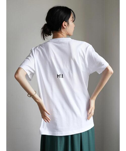 メイメイ meí-meí チュールコンビ半袖Tシャツ　カットソー M~L MEI/メイ MONO-MART別注 オーバーサイズ半袖Tシャツ MONO-MART