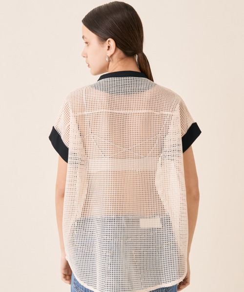 Solace（ソレイス）の「メッシュ切替ノースリブラウス（シャツ/ブラウス・レディース・ブラック/ナチュラル・FREE）」の22枚目の写真