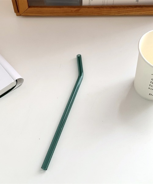 Made in I（メイドインアイ）の「カラーガラスストロー（カトラリー・レディース・グレー/ピンク/ブラウン/ダークグリーン/グリーン/クリア・FREE）」の4枚目の写真