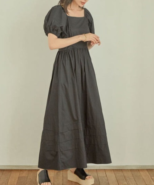 ACYM(アシーム)の「Puff sleeve lady ワンピース(ワンピース・レディース・ホワイト/ブラック/ブラックミックス・FREE)」の15枚目の写真
