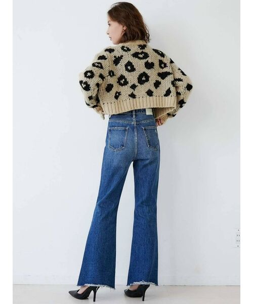 GYDA（ジェイダ）の「LEOPARD PATTERNショートニットカーディガン（カーディガン/ボレロ・レディース・オフホワイト/ベージュ・FREE）」の19枚目の写真