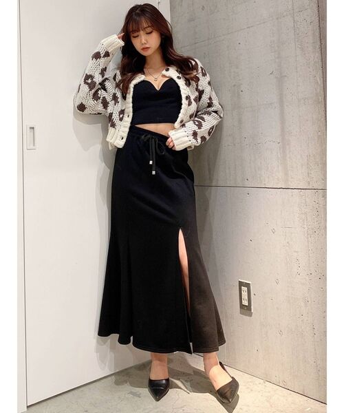 GYDA（ジェイダ）の「LEOPARD PATTERNショートニットカーディガン（カーディガン/ボレロ・レディース・オフホワイト/ベージュ・FREE）」の11枚目の写真