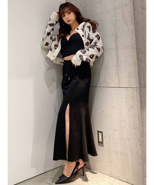 GYDA（ジェイダ）の「LEOPARD PATTERNショートニットカーディガン（カーディガン/ボレロ・レディース・オフホワイト/ベージュ・FREE）」の15枚目の写真