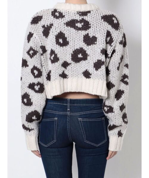 GYDA（ジェイダ）の「LEOPARD PATTERNショートニットカーディガン（カーディガン/ボレロ・レディース・オフホワイト/ベージュ・FREE）」の18枚目の写真