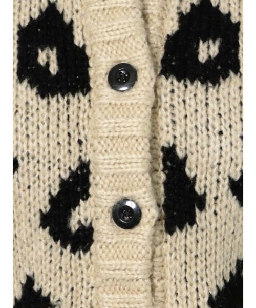 GYDA（ジェイダ）の「LEOPARD PATTERNショートニットカーディガン（カーディガン/ボレロ・レディース・オフホワイト/ベージュ・FREE）」の21枚目の写真
