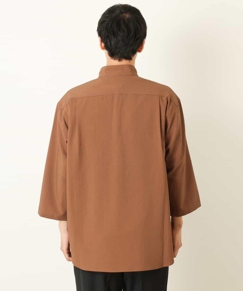 a.v.v（アーヴェヴェ）の「8分袖スタンドカラーシャツ（シャツ/ブラウス・メンズ・チャコールグレー/ライトブラウン・46/48/50）」の22枚目の写真