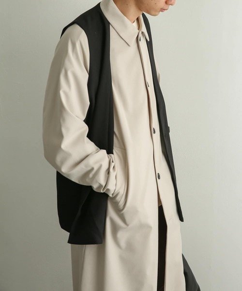SENSE OF PLACE by URBAN RESEARCH（センスオブプレイスバイアーバンリサーチ）の「ステンカラーコート（ステンカラーコート・メンズ・ライトベージュ/ブラック/ブラウン/ベージュ・MEDIUM/LARGE）」の20枚目の写真