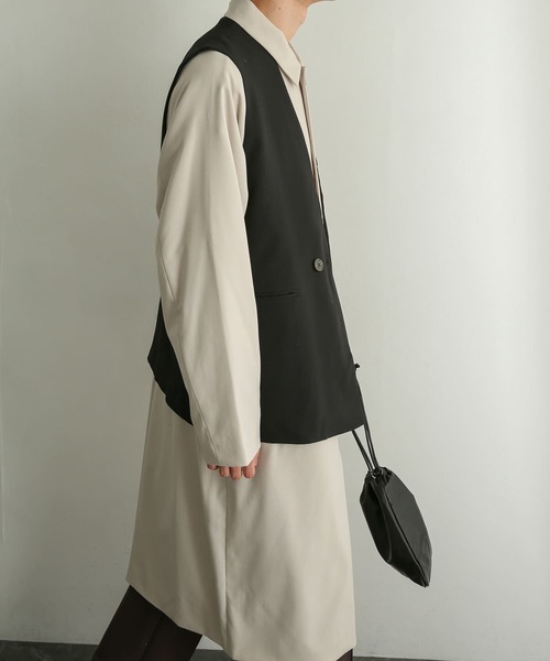 SENSE OF PLACE by URBAN RESEARCH（センスオブプレイスバイアーバンリサーチ）の「ステンカラーコート（ステンカラーコート・メンズ・ライトベージュ/ブラック/ブラウン/ベージュ・MEDIUM/LARGE）」の6枚目の写真