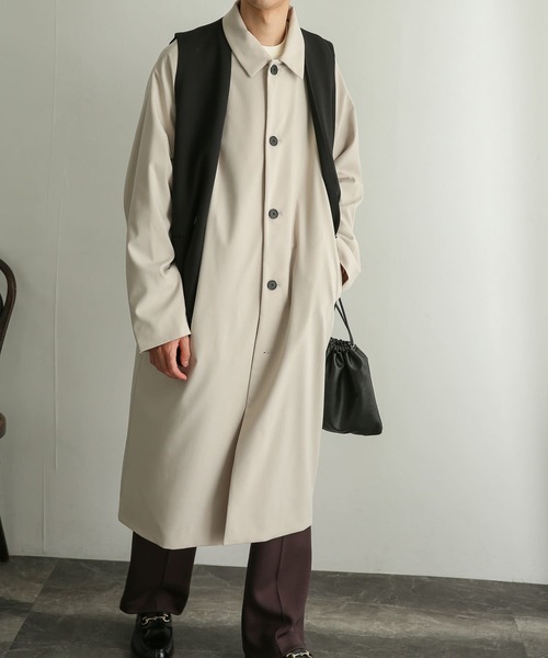 SENSE OF PLACE by URBAN RESEARCH（センスオブプレイスバイアーバンリサーチ）の「ステンカラーコート（ステンカラーコート・メンズ・ライトベージュ/ブラック/ブラウン/ベージュ・MEDIUM/LARGE）」の9枚目の写真