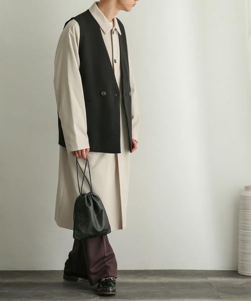 SENSE OF PLACE by URBAN RESEARCH（センスオブプレイスバイアーバンリサーチ）の「ステンカラーコート（ステンカラーコート・メンズ・ライトベージュ/ブラック/ブラウン/ベージュ・MEDIUM/LARGE）」の13枚目の写真