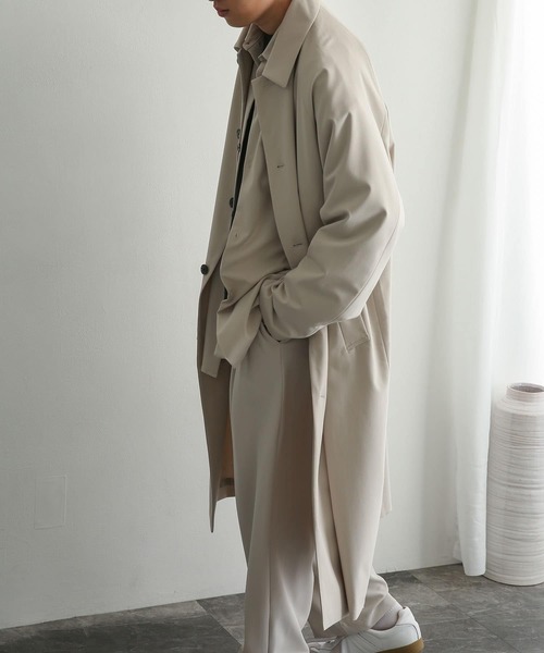 SENSE OF PLACE by URBAN RESEARCH（センスオブプレイスバイアーバンリサーチ）の「ステンカラーコート（ステンカラーコート・メンズ・ライトベージュ/ブラック/ブラウン/ベージュ・MEDIUM/LARGE）」の21枚目の写真