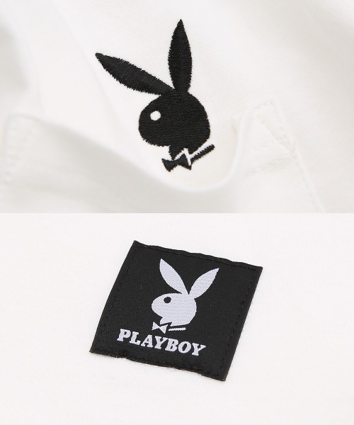 PLAYBOY（プレイボーイ）の「【PLAYBOY】ラビットヘッド 刺繍 ポケット 半袖Tシャツ（Tシャツ/カットソー・メンズ・ホワイト系その他/ブラック/ホワイト/ブラック系その他・LARGE/X-LARGE/MEDIUM）」の22枚目の写真