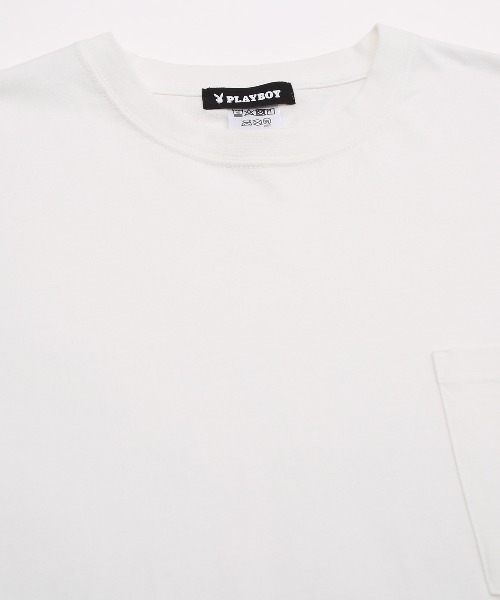 PLAYBOY（プレイボーイ）の「【PLAYBOY】ラビットヘッド 刺繍 ポケット 半袖Tシャツ（Tシャツ/カットソー・メンズ・ホワイト系その他/ブラック/ホワイト/ブラック系その他・LARGE/X-LARGE/MEDIUM）」の10枚目の写真
