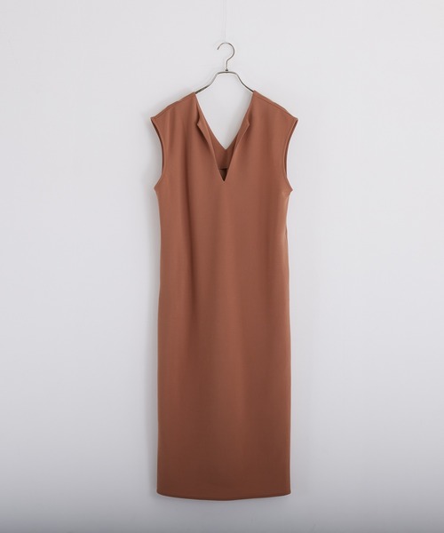 PAPAVER（パパヴェル）の「【PAPAVER】ジョーゼットポンチキーネック（ワンピース・レディース・ブラック/ブラウン/グレー・MEDIUM）」の12枚目の写真