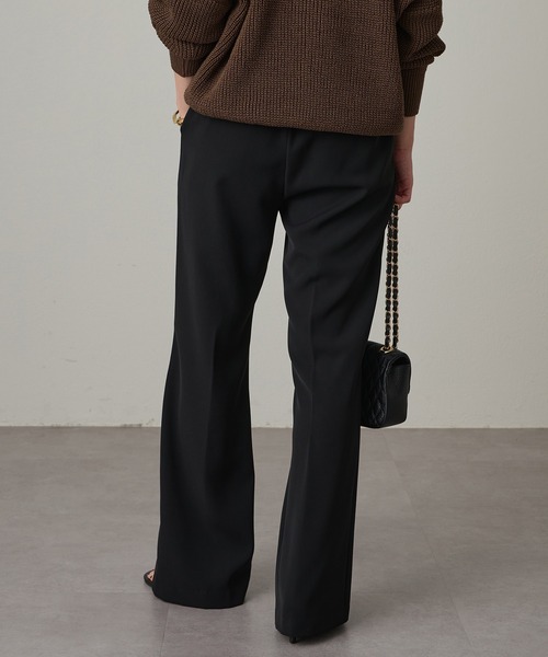 LOUNGEDRESS（ラウンジドレス）の「【低身長サイズあり】ツイルスリットパンツ（スラックス・レディース・ブラック/アイボリー・SMALL/MEDIUM/X-SMALL）」の5枚目の写真