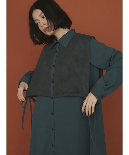 COTORICA（コトリカ）の「コンビネーションケープワンピース（ワンピース・レディース・ブラック/ベージュ/グリーン・FREE）」の13枚目の写真