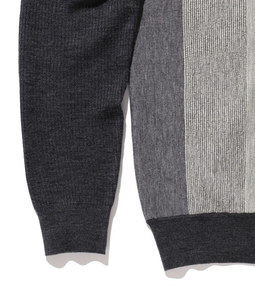 BEAMS PLUS（ビームスプラス）の「BEAMS PLUS / ストライプ ニット ポロシャツ（ポロシャツ・メンズ・グリーン/ブラウン/グレー/ネイビー・S/M/L/XL）」の22枚目の写真