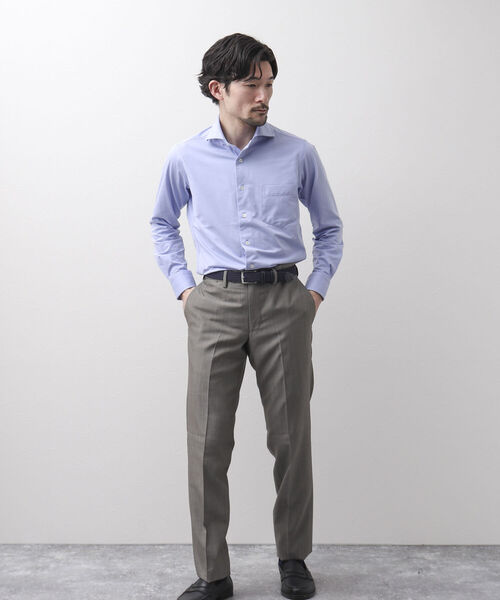 NOLLEY'S goodman（ノーリーズグッドマン）の「HGカノコ ストレッチ ドレスシャツ 無地 ストライプ ビジネスシャツ（ビジネスシャツ・メンズ・ライトブルー/ブルー系その他7/ホワイト/ブラック系その他・S/L/XL/M）」の7枚目の写真