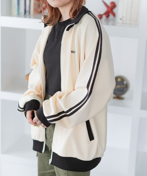 PBLIM（ページボーイリム）の「PAGEBOYLIM/トラックジャケット（その他アウター・レディース・ネイビー/カーキ/アイボリー・FREE）」の4枚目の写真