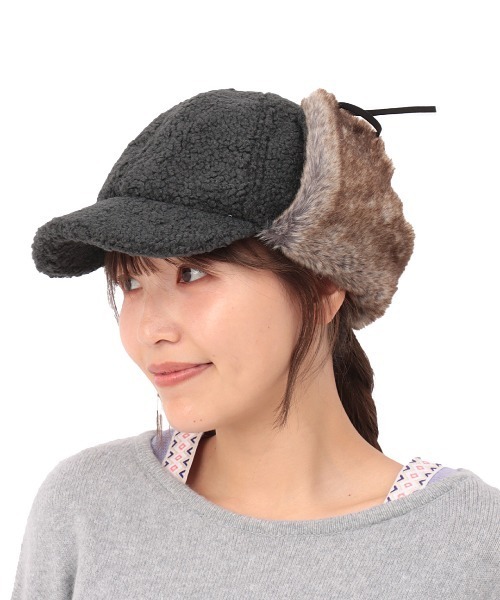 チチカカ（チチカカ）の「ボア×フェイクファーフライトキャップ（キャップ・レディース・キャメル/カーキ/チャコールグレー・FREE）」の20枚目の写真
