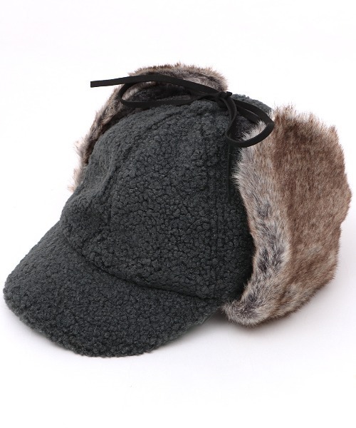 チチカカ（チチカカ）の「ボア×フェイクファーフライトキャップ（キャップ・レディース・キャメル/カーキ/チャコールグレー・FREE）」の16枚目の写真