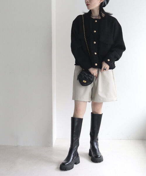 onulsoha（オヌルソハ）の「キルトハートチェーンポシェット（ショルダーバッグ・レディース・ブラック/グリーン・FREE）」の8枚目の写真