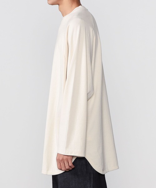 blurhms（ブラームス）の「blurhms | コットンシルク ベースボール長袖Tシャツ MEN（Tシャツ/カットソー・メンズ・アイボリー/ダークネイビー・4/3/2）」の7枚目の写真