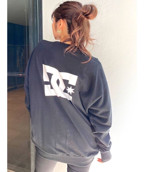 GYDA（ジェイダ）の「【WEB限定】GYDA×DCサイドGG STAR LOGOラインスウェットトップス（Tシャツ/カットソー・レディース・ブラック/オフホワイト・FREE）」の6枚目の写真
