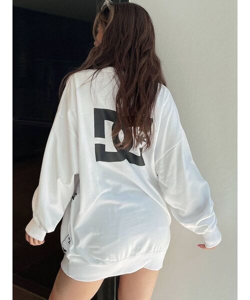 GYDA（ジェイダ）の「【WEB限定】GYDA×DCサイドGG STAR LOGOラインスウェットトップス（Tシャツ/カットソー・レディース・ブラック/オフホワイト・FREE）」の10枚目の写真