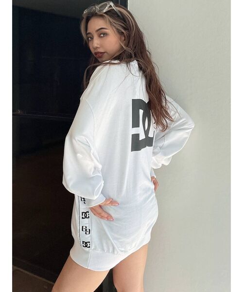 GYDA（ジェイダ）の「【WEB限定】GYDA×DCサイドGG STAR LOGOラインスウェットトップス（Tシャツ/カットソー・レディース・ブラック/オフホワイト・FREE）」の11枚目の写真