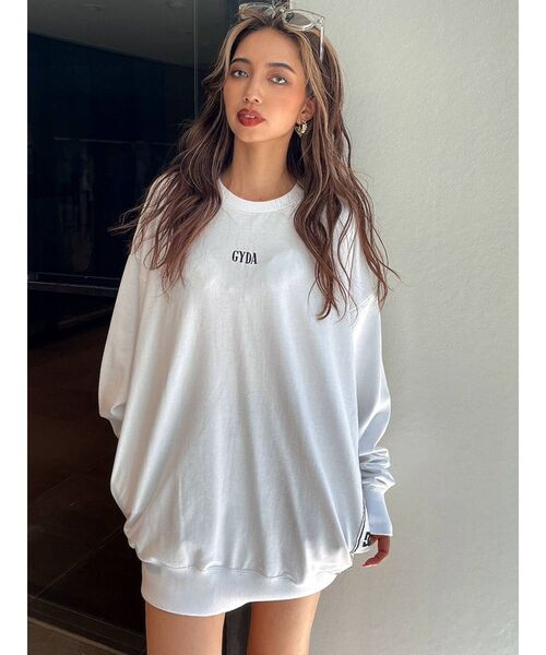 GYDA（ジェイダ）の「【WEB限定】GYDA×DCサイドGG STAR LOGOラインスウェットトップス（Tシャツ/カットソー・レディース・ブラック/オフホワイト・FREE）」の13枚目の写真