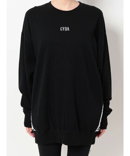 GYDA（ジェイダ）の「【WEB限定】GYDA×DCサイドGG STAR LOGOラインスウェットトップス（Tシャツ/カットソー・レディース・ブラック/オフホワイト・FREE）」の16枚目の写真