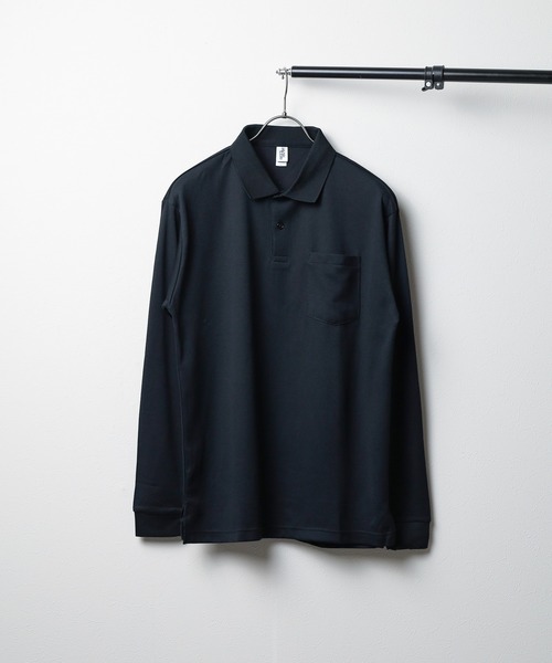 BEES BEAM（ビーズビーム）の「★BEES BEAM★ポケット付き アクティブ長袖ポロシャツ 吸水速乾 UVカット（ポロシャツ・レディース・ホワイト/ブラック/ネイビー・SMALL/MEDIUM/LARGE）」の3枚目の写真
