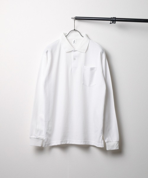 BEES BEAM（ビーズビーム）の「★BEES BEAM★ポケット付き アクティブ長袖ポロシャツ 吸水速乾 UVカット（ポロシャツ・レディース・ホワイト/ブラック/ネイビー・SMALL/MEDIUM/LARGE）」の9枚目の写真