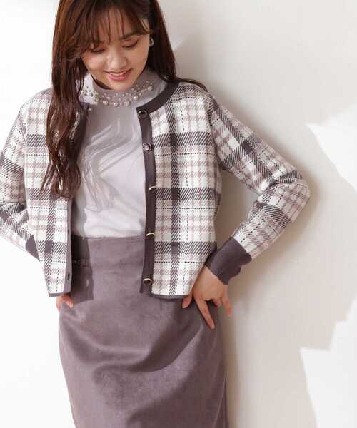 PROPORTION BODY DRESSING(プロポーションボディドレッシング)の「チェックJQカーディガン / 1212274502(カーディガン/ボレロ・レディース・ダークグレー/ホワイト系その他・SMALL/MEDIUM)」の19枚目の写真