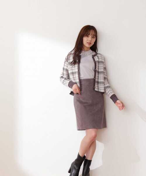 PROPORTION BODY DRESSING(プロポーションボディドレッシング)の「チェックJQカーディガン / 1212274502(カーディガン/ボレロ・レディース・ダークグレー/ホワイト系その他・SMALL/MEDIUM)」の20枚目の写真