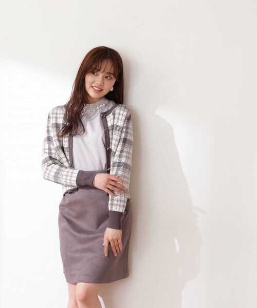 PROPORTION BODY DRESSING(プロポーションボディドレッシング)の「チェックJQカーディガン / 1212274502(カーディガン/ボレロ・レディース・ダークグレー/ホワイト系その他・SMALL/MEDIUM)」の21枚目の写真