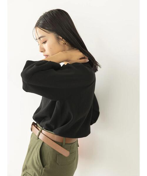 koe(コエ)の「ライト段ボールランタンスリーブPO*(Tシャツ/カットソー・レディース・ブラック/ブルー/アイボリー/パープル・FREE)」の17枚目の写真