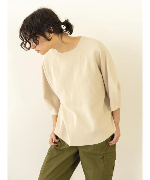 koe(コエ)の「ライト段ボールランタンスリーブPO*(Tシャツ/カットソー・レディース・ブラック/ブルー/アイボリー/パープル・FREE)」の21枚目の写真
